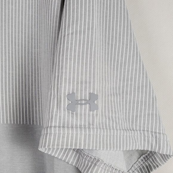 Under Armour Golf Polo Men 2XL Loose Fit Gray Textured Heat Gear Performance NWT - Picture 8 of 14